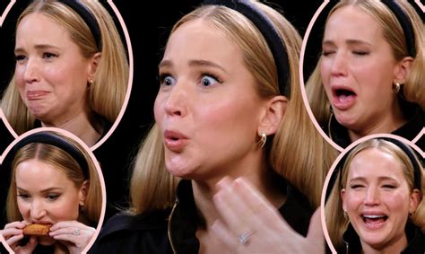 Jennifer Lawrence Sobs in Pain While Eating Spicy。